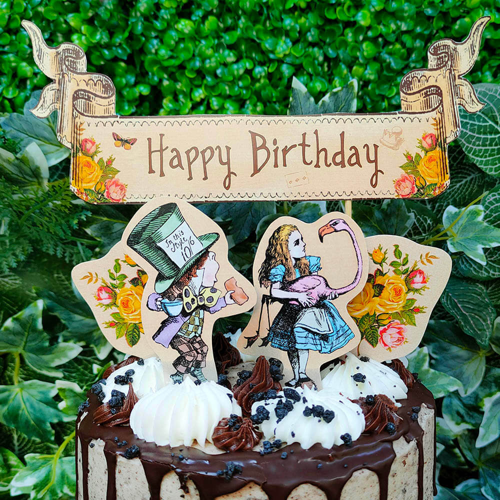 Printable Alice in Wonderland Cake Topper Printable Alice in Wonderland Cake Topper